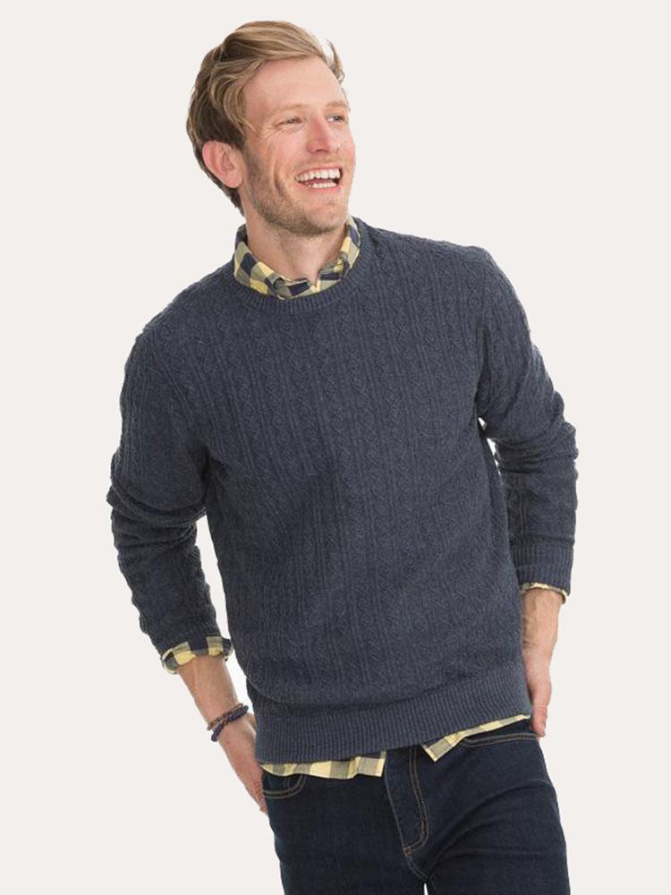 Southern Tide Perry Cable Knit Pullover Sweater - Saint Bernard