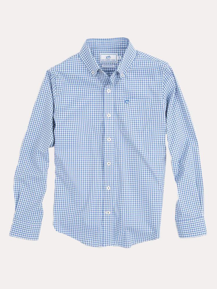 Southern Tide Boys' Intercoastal Gingham Shirt - Saint Bernard