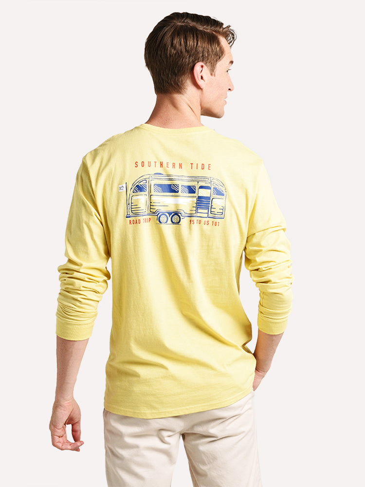 Southern Tide Men's Long Sleeve St. Road Trip Tee - Saint Bernard