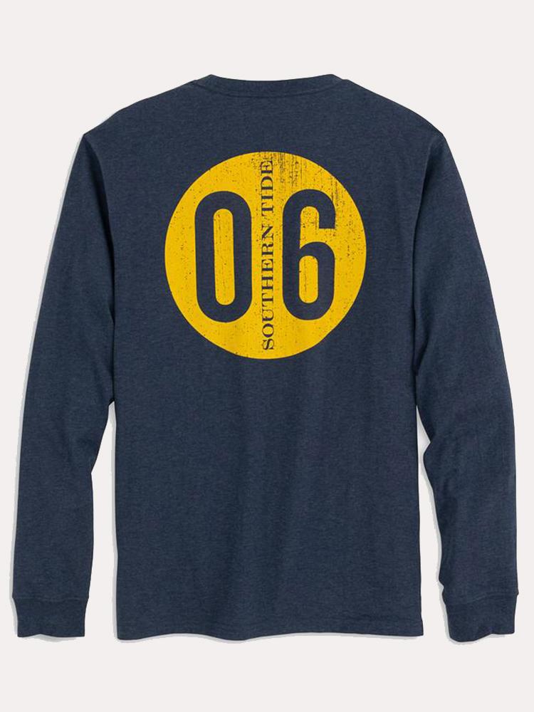 Southern Tide Men's Long Sleeve Southern Marker 06 Tee - Saint Bernard