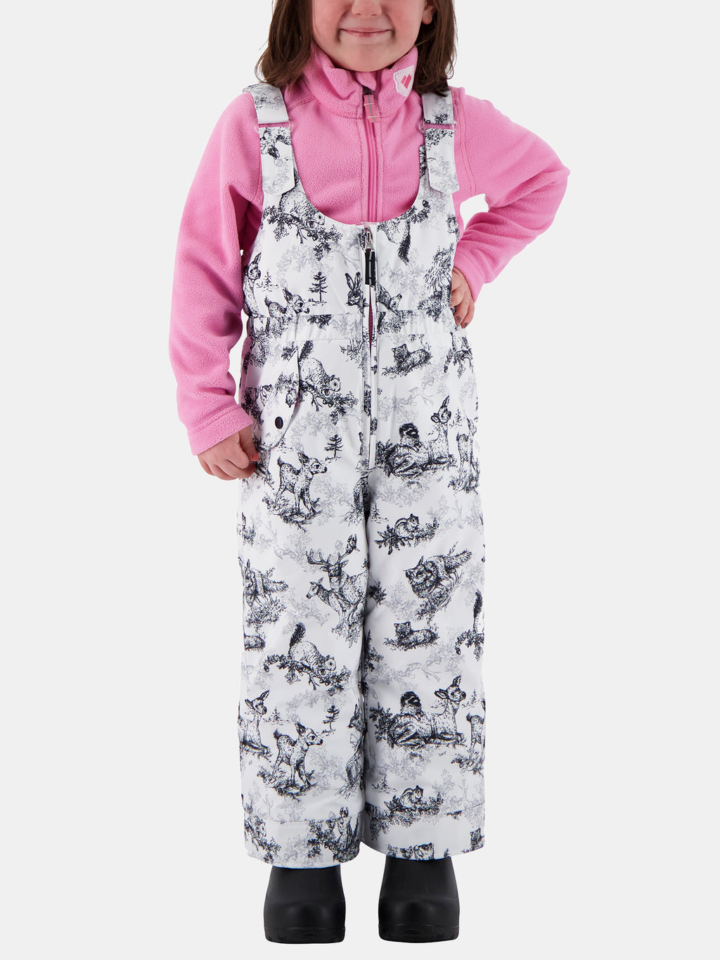 Obermeyer Little Girls' Snoverall Print Pant - Saint Bernard