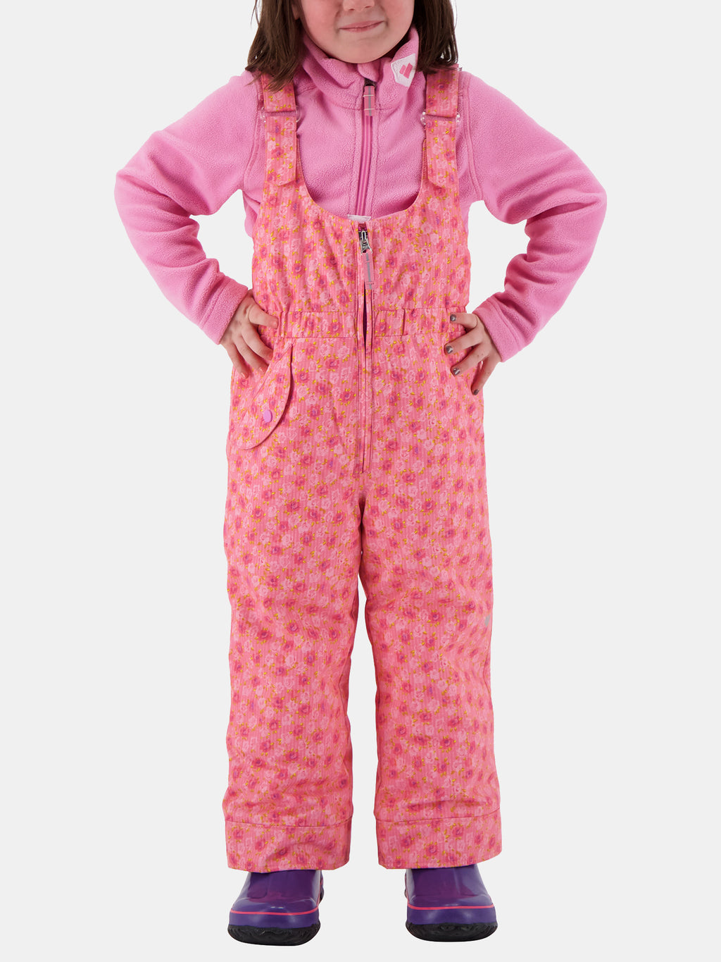 Obermeyer Little Girls' Snoverall Print Pant - Saint Bernard
