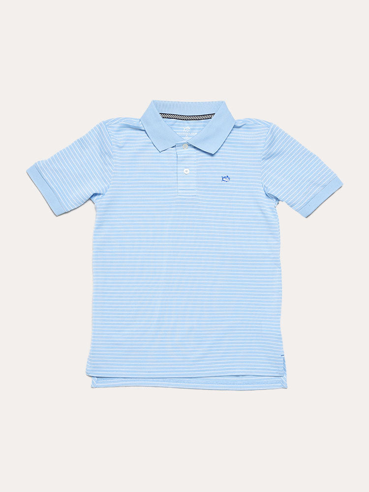 Southern Tide Boys' Sunfish Stripe Jack Performance Polo - Saint Bernard