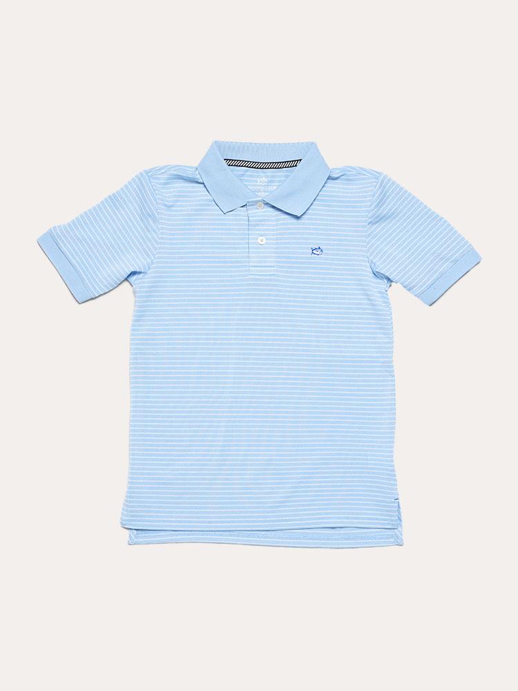 Southern Tide Boys' Sunfish Stripe Jack Performance Polo - Saint Bernard