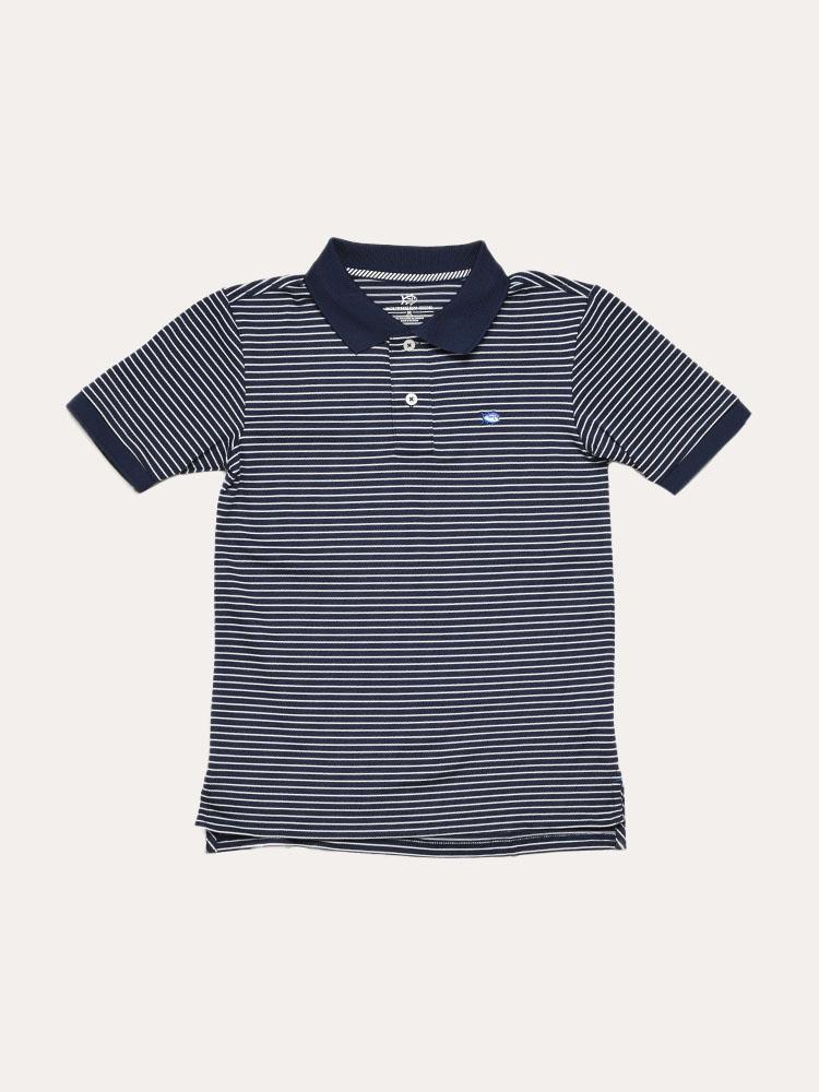 Southern Tide Boys' Sunfish Stripe Jack Performance Polo - Saint Bernard