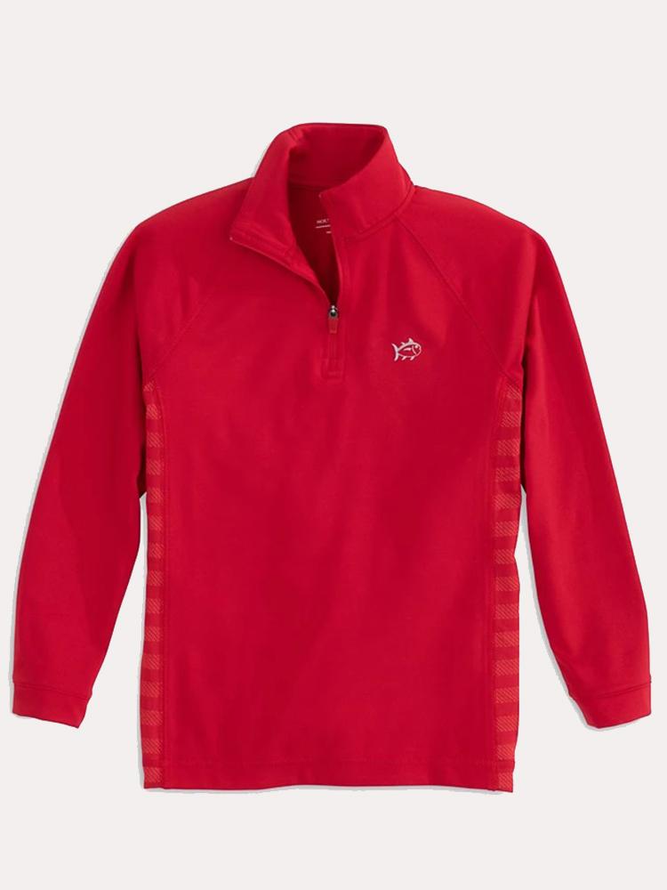Southern Tide Boys' Island Performance Quarter Zip Pullover - Saint Bernard
