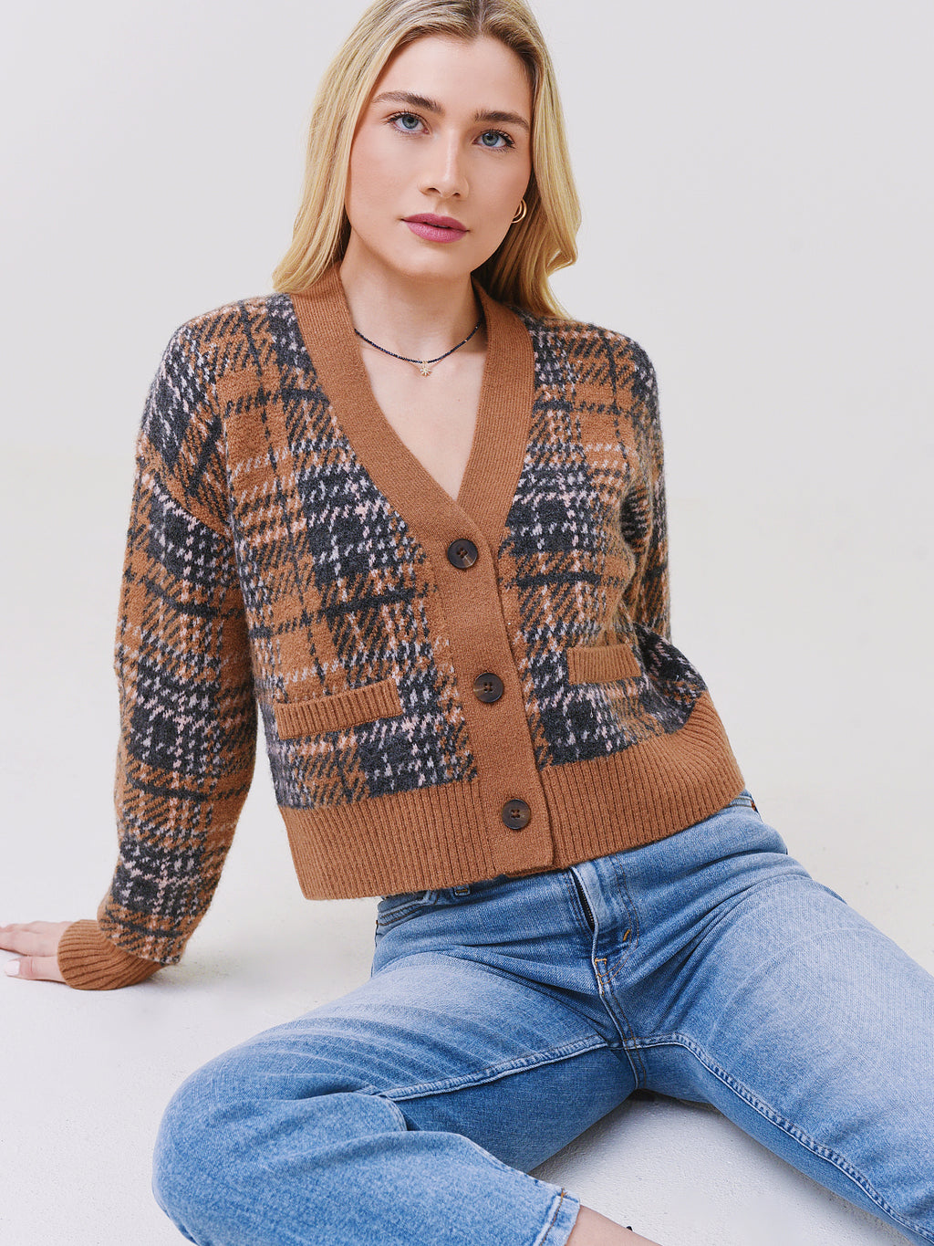 Re/Done Women's 90s Crop Cardigan - Saint Bernard