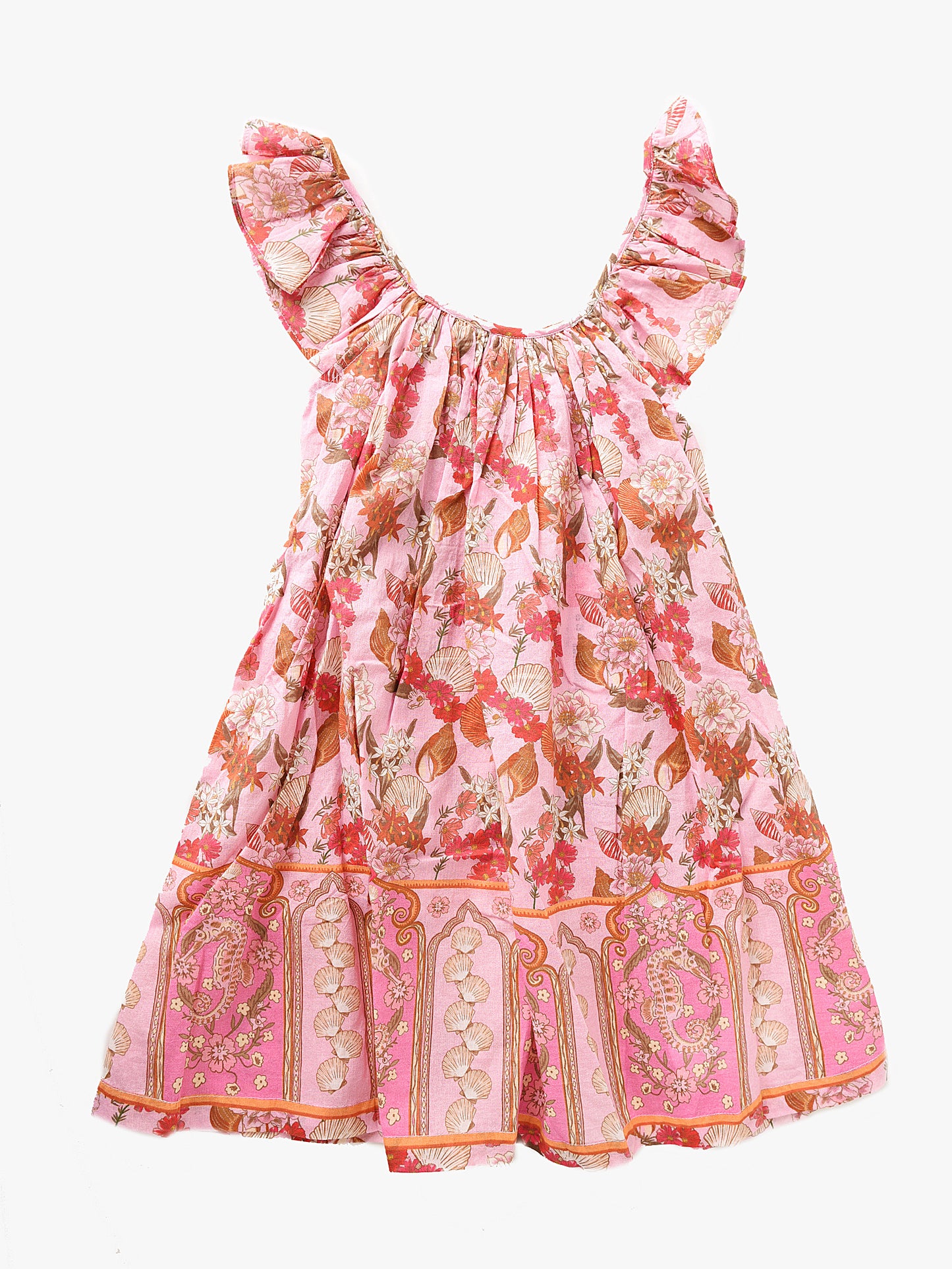 Seafolly Little Girls' Sea Shell Pearls Frill Dress - Saint Bernard