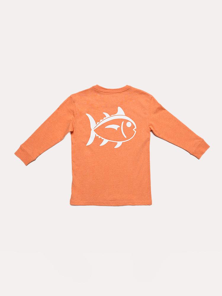 Southern Tide Boys' Heather Outline Skipjack Tee - Saint Bernard