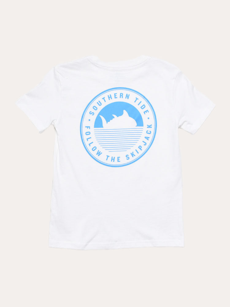 Southern Tide Boy's Skipjack Circle Patch Tee - Saint Bernard