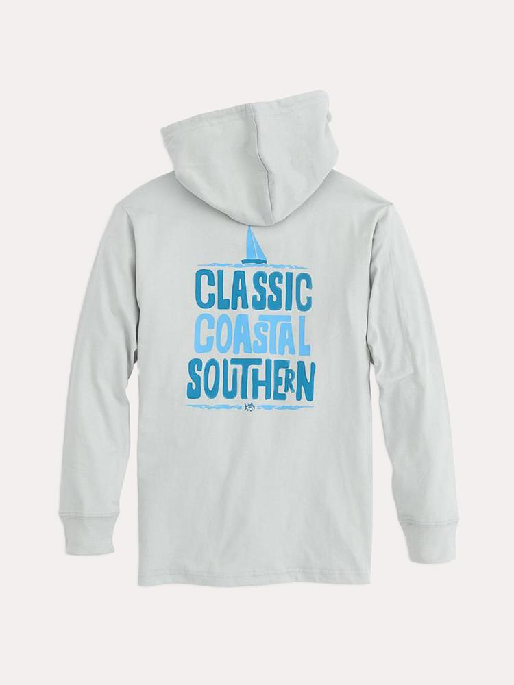 Southern Tide Boys' Long Sleeve Classic Coastal Southern Hoodie T-Shirt - Saint Bernard