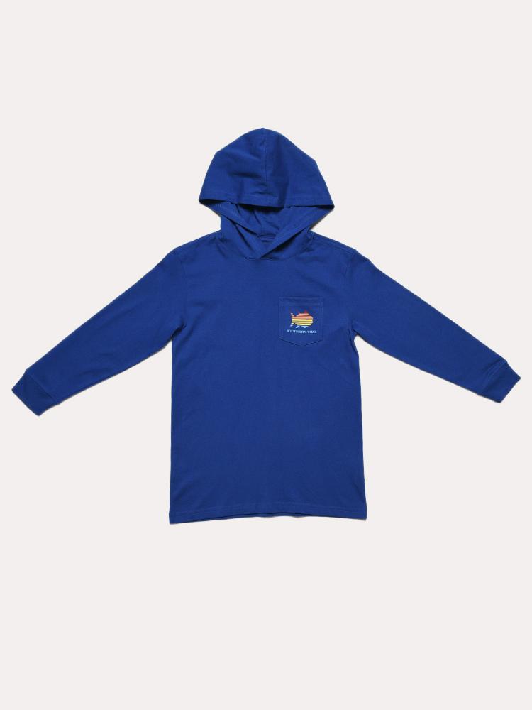 Southern Tide Boys' Long Sleeve Skipjack Gradient T-shirt Hoodie - Saint Bernard