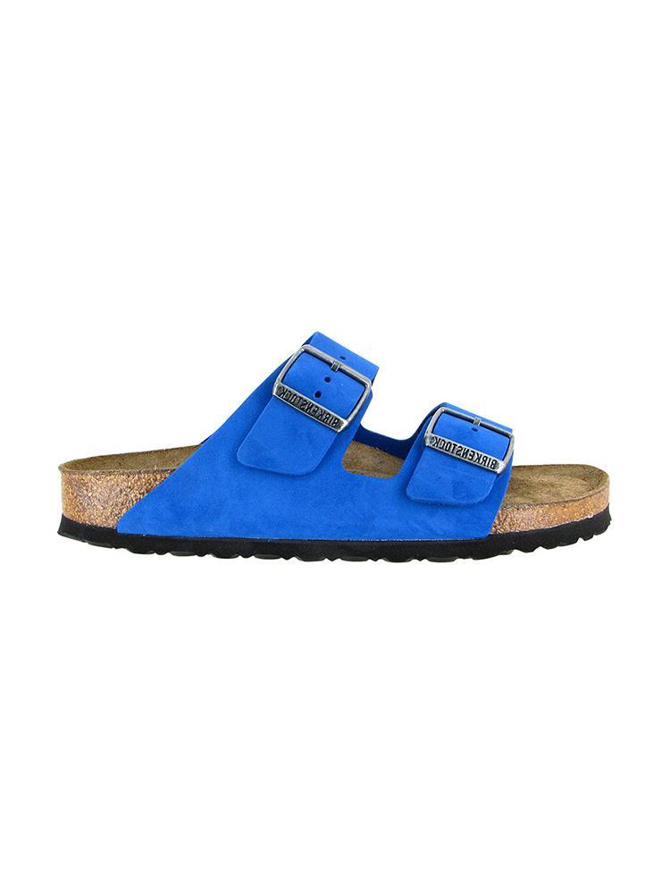 Birkenstock Arizona Soft Footbed Blue Nubuck Razor - Saint Bernard