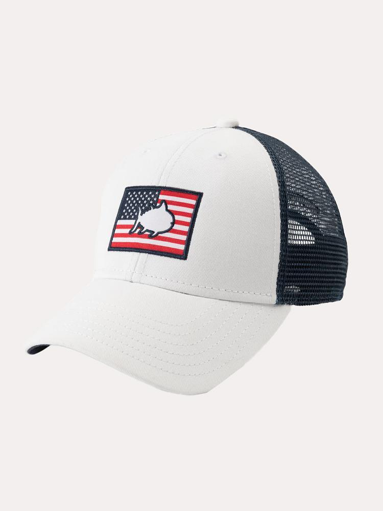 Southern Tide Boys' American Flag Patch Trucker Hat - Saint Bernard
