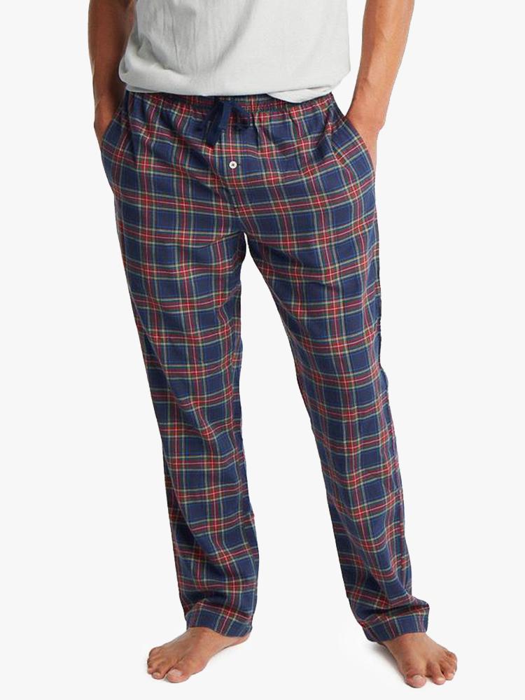 Southern Tide Men’s Tidings Plaid Lounge Pant - Saint Bernard