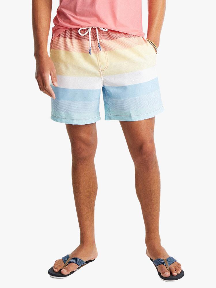 Southern Tide Men’s Galley Striped Swim Trunks - Saint Bernard