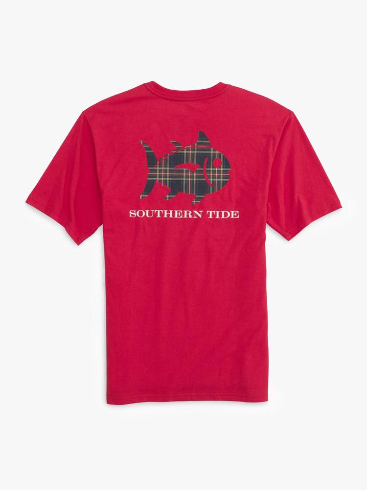 Southern Tide Men’s Tidings Plaid Skipjack T-Shirt - Saint Bernard