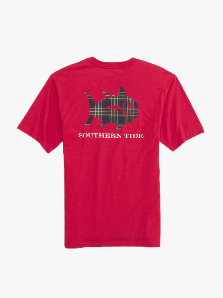 Southern Tide Boys’ Tidings Plaid Skipjack T-Shirt - Saint Bernard
