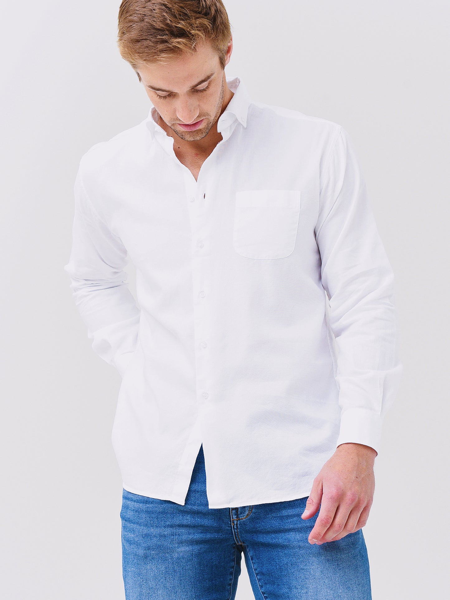 Miller Westby Men's Maddox Long Sleeve Button-Down Shirt - Saint Bernard