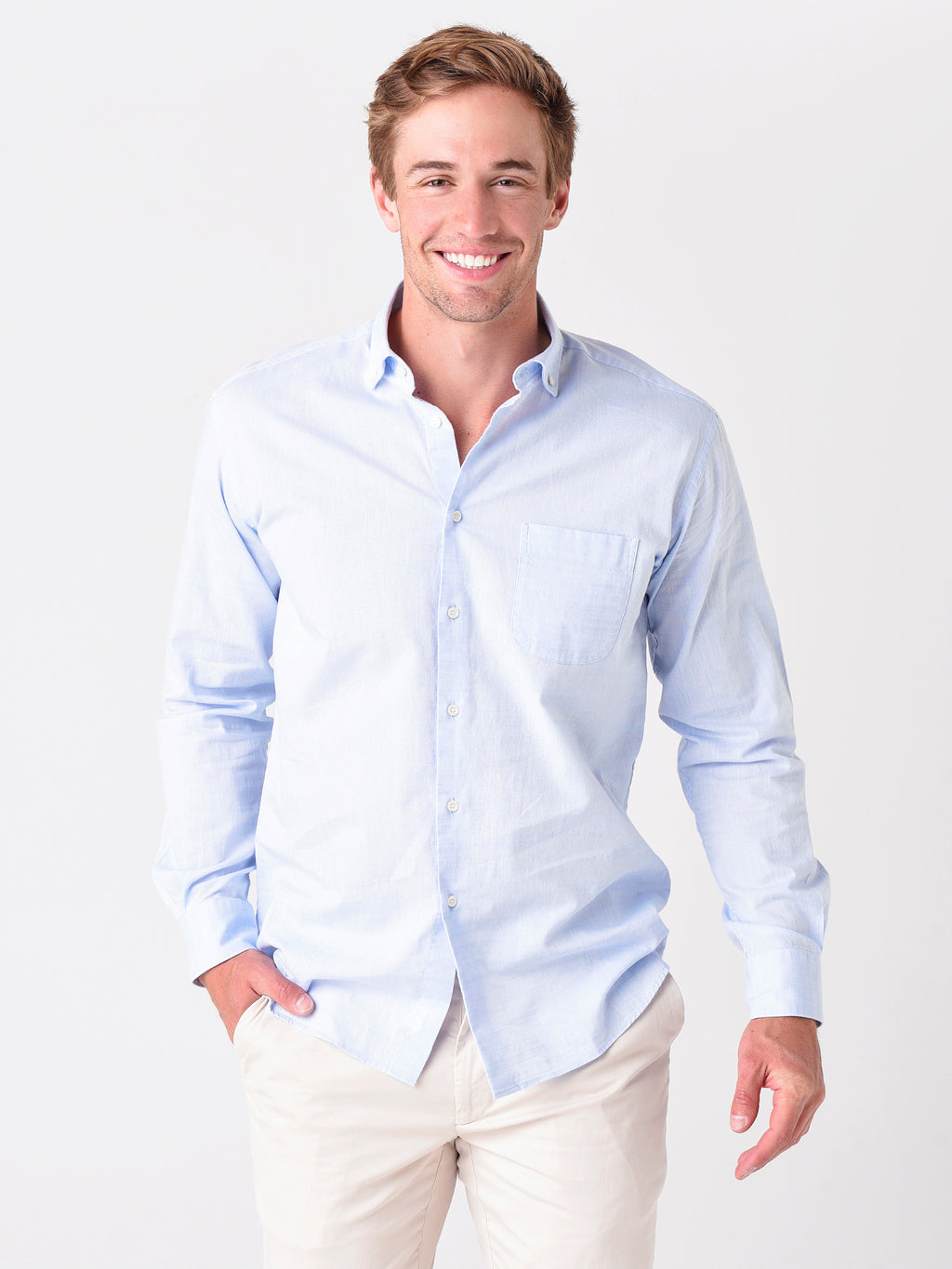Miller Westby Men's Davis Long Sleeve Button-Down Shirt - Saint Bernard