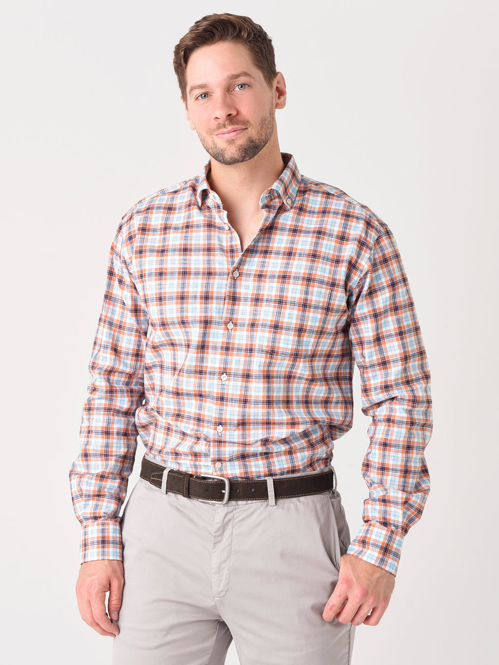 Miller Westby Jasper Orange Long Sleeve Shirt - Saint Bernard