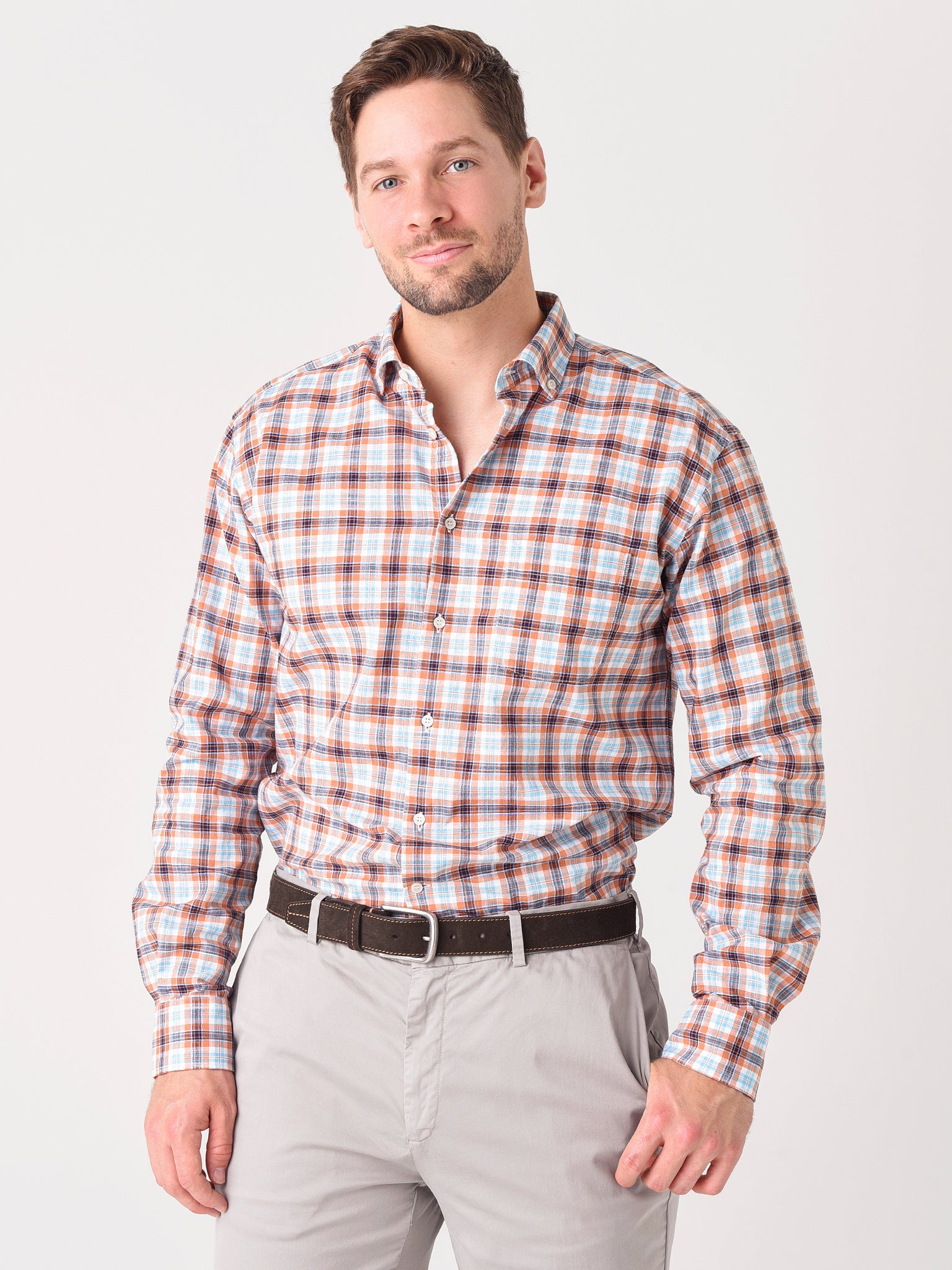 Miller Westby Jasper Orange Long Sleeve Shirt - Saint Bernard