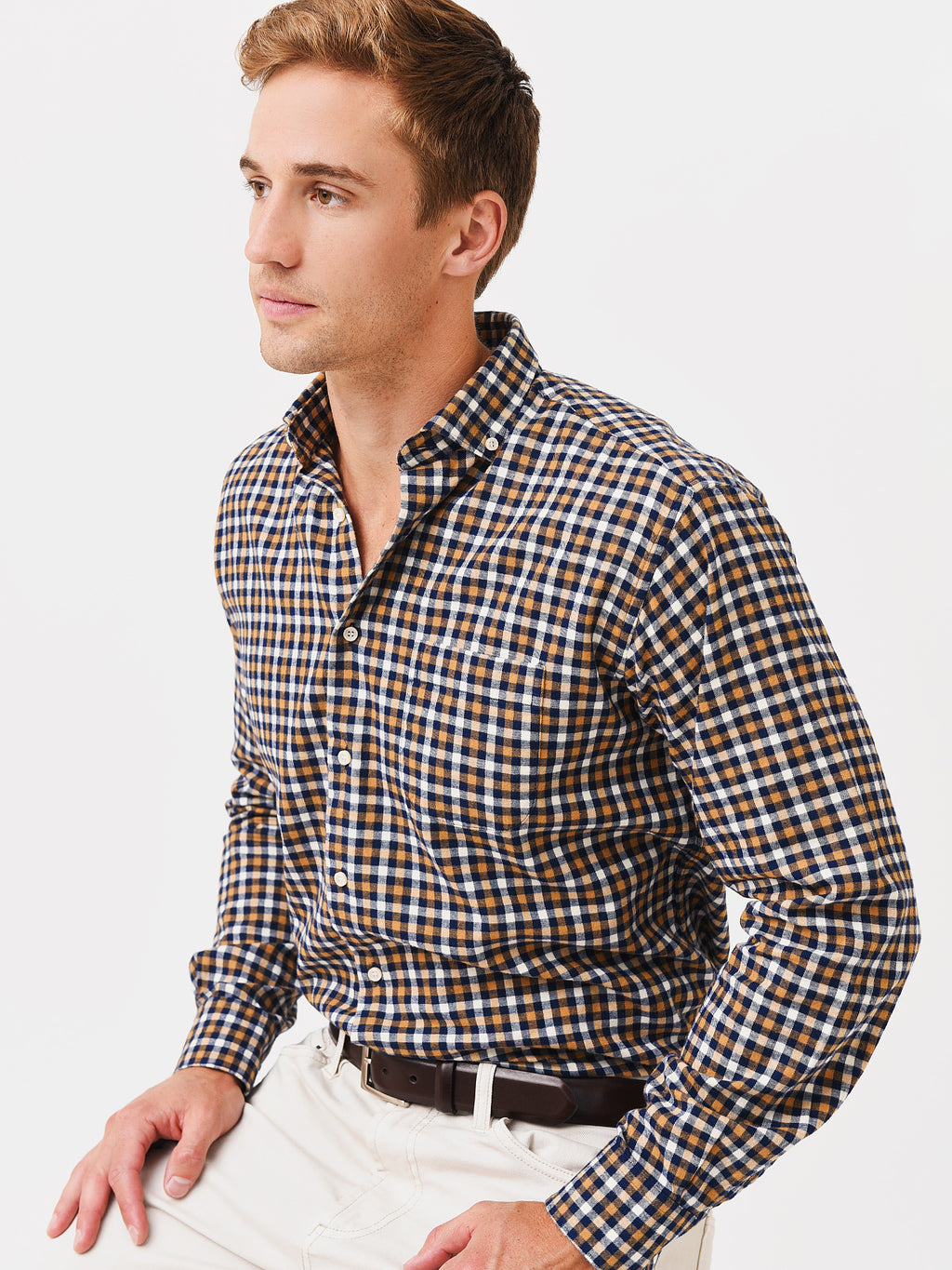 Miller Westby Men's Terry Button-Down Shirt - Saint Bernard