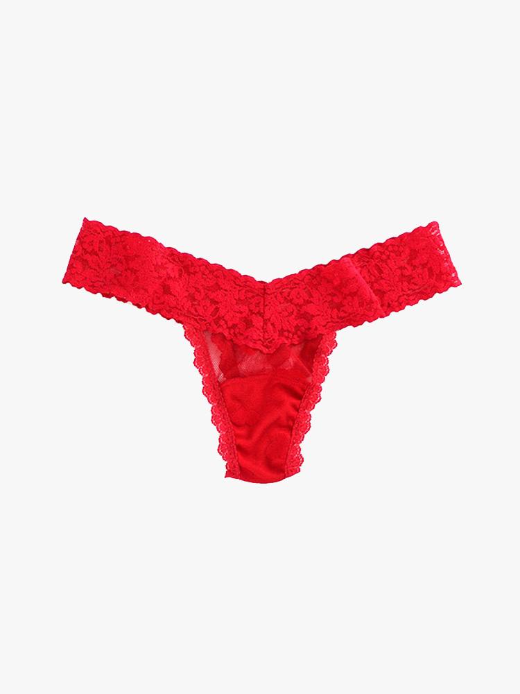 Hanky Panky Women’s Sweetheart Mesh Low Rise Thong - Saint Bernard