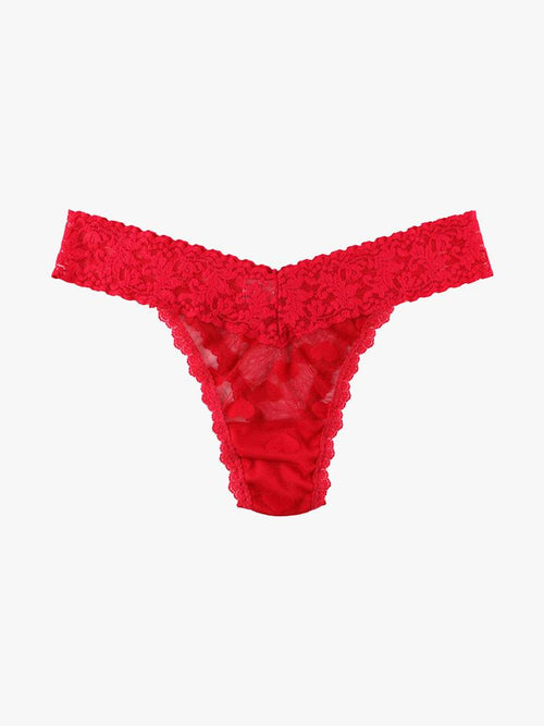 Hanky Panky Women’s Sweetheart Mesh Original Rise Thong - Saint Bernard