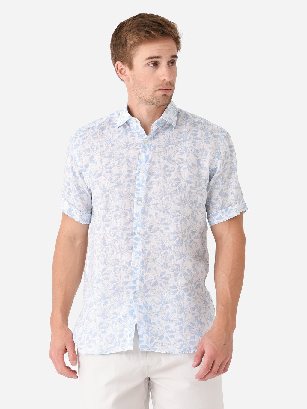 Miller Westby Men's Root Short Sleeve Button-Down Shirt - Saint Bernard