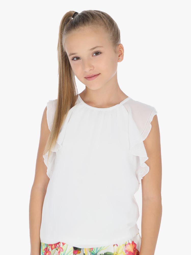 Mayoral Girls' Crepe Shirt - Saint Bernard