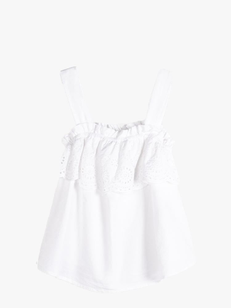 Mayoral Girls' Embroidered Poplin Loose Top - Saint Bernard
