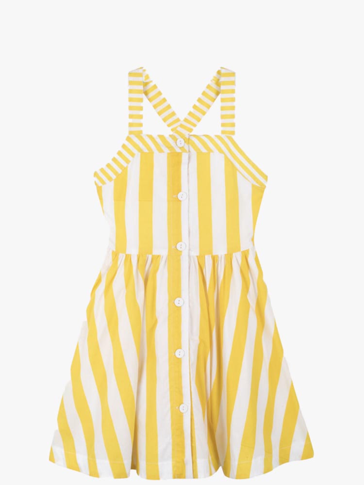 Mayoral Girls' Stripes Poplin Dress - Saint Bernard