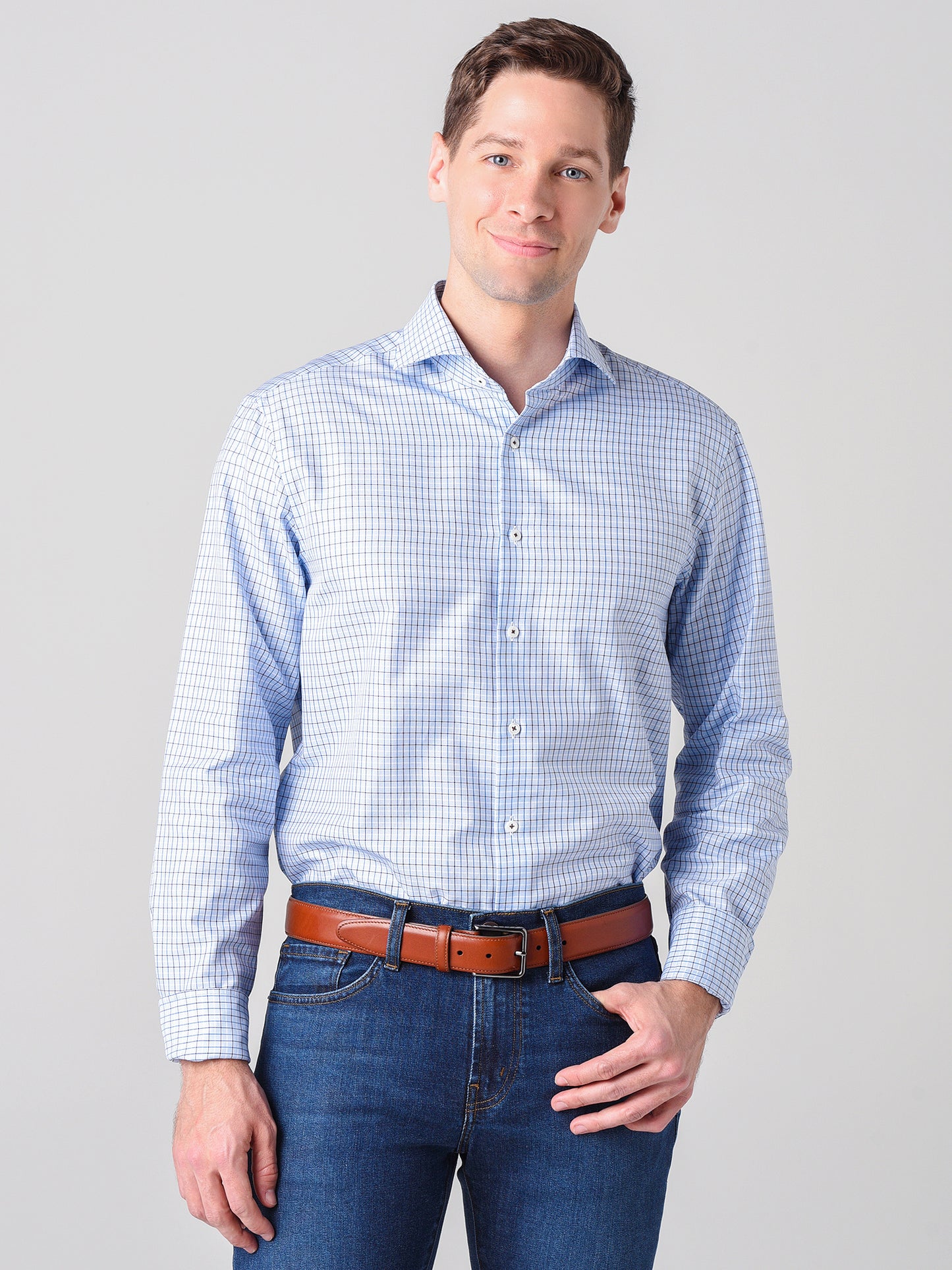 Stenstroms Men's RC Fitted Body Button-Down Shirt - Saint Bernard