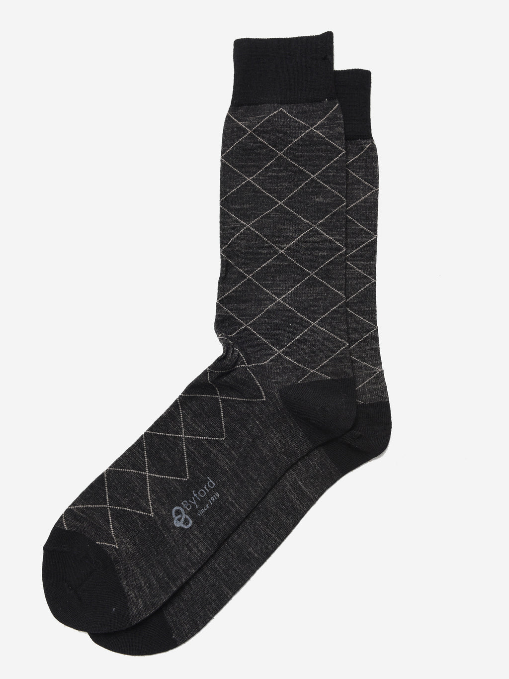 Byford Men's Superwash Merino Wool Dress Sock - Saint Bernard