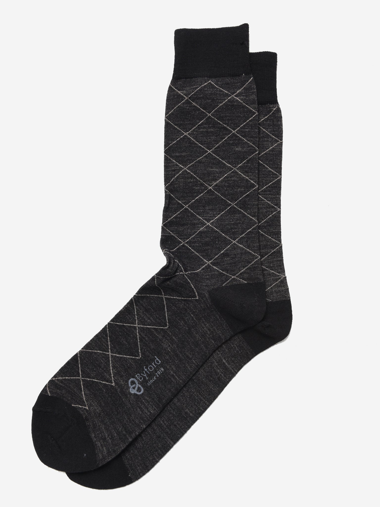 Byford Men's Superwash Merino Wool Dress Sock - Saint Bernard