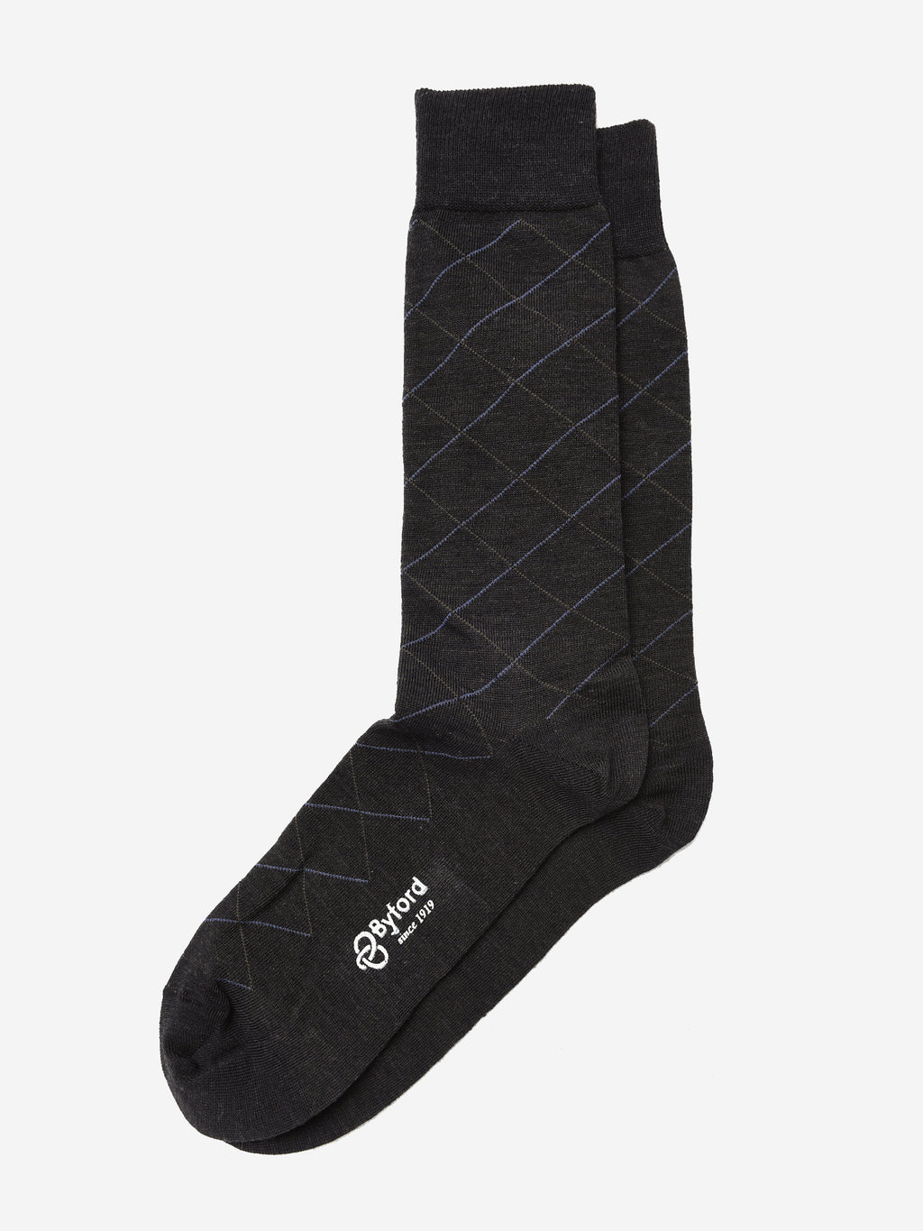 Byford Men's Superwash Merino Wool Dress Sock - Saint Bernard