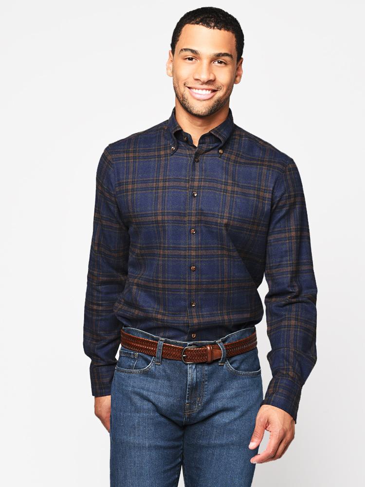 Stenstroms Men’s Fitted Body Flannel Shirt - Saint Bernard