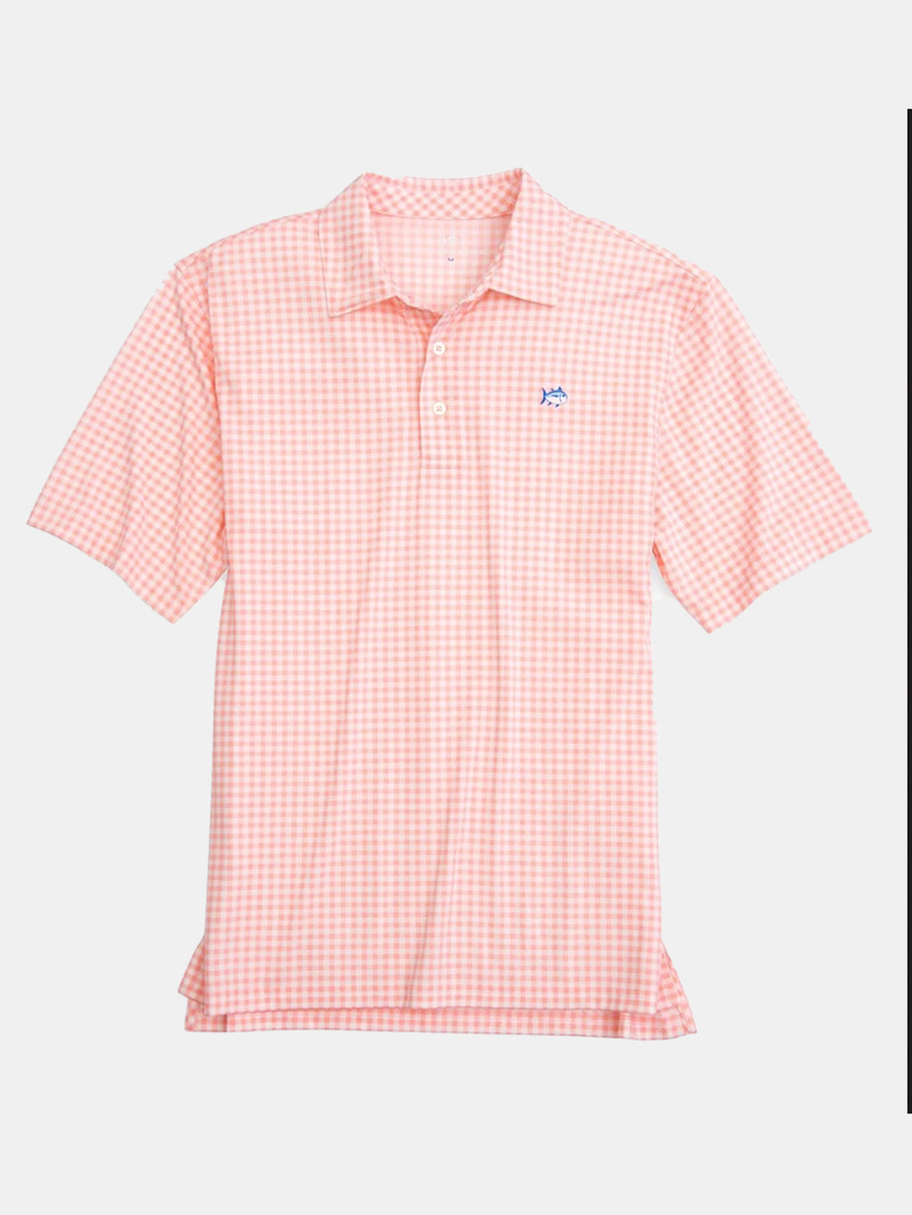 Southern Tide Men's Gingham Driver Performance Polo - Saint Bernard
