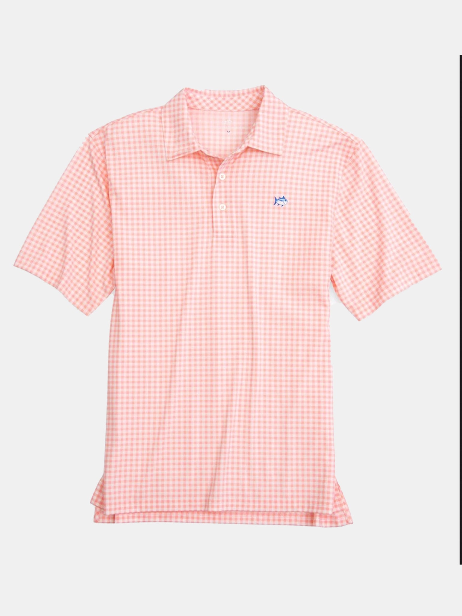 Southern Tide Men's Gingham Driver Performance Polo - Saint Bernard