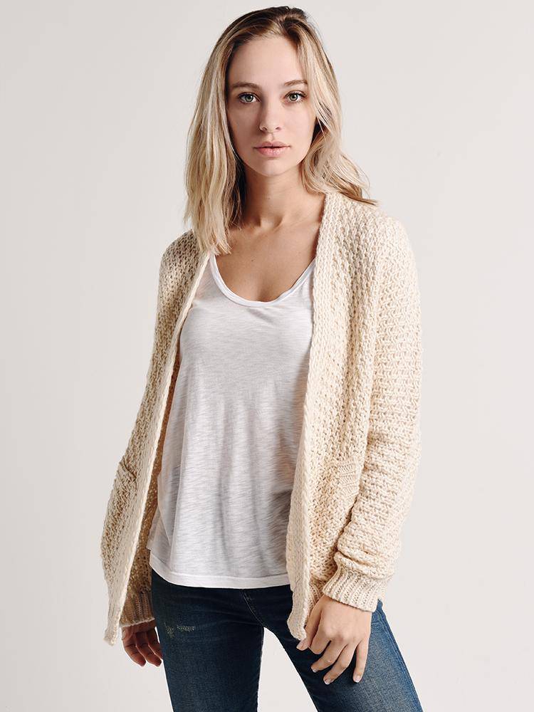 Hem & Thread Chunky Knit Cardigan - Saint Bernard