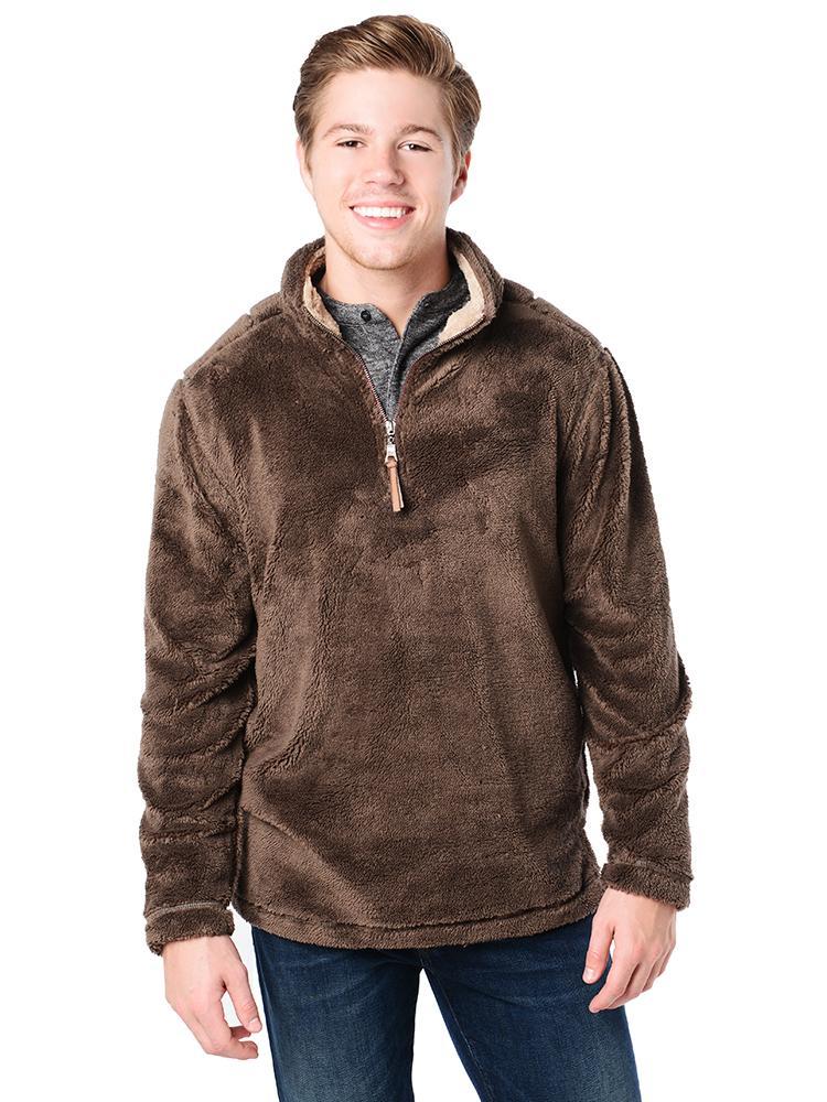 True Grit Pebble Pile 1/4 Zip Pullover - Saint Bernard