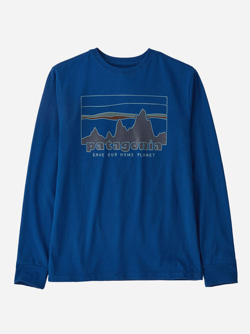 Patagonia Boys' Long-Sleeved Regenerative Organic Certified Cotton Graphic T-Shirt