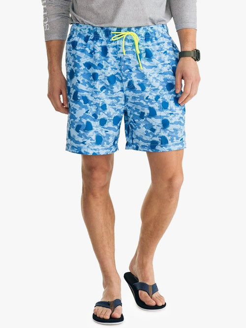 Southern Tide Men's Shark Frenzy Swim Trunk