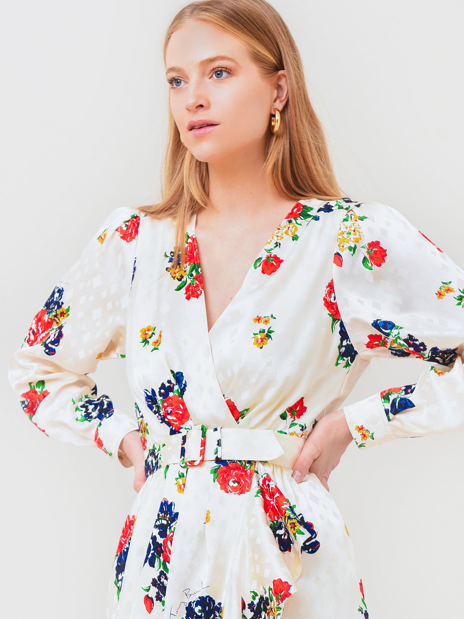 Tory Burch Women's Printed Silk Wrap Dress - Saint Bernard