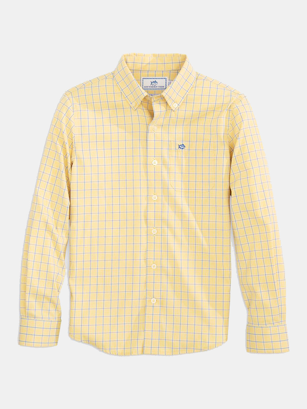 Southern Tide Boys' Mini Check Intercoastal Button-Down Shirt - Saint Bernard