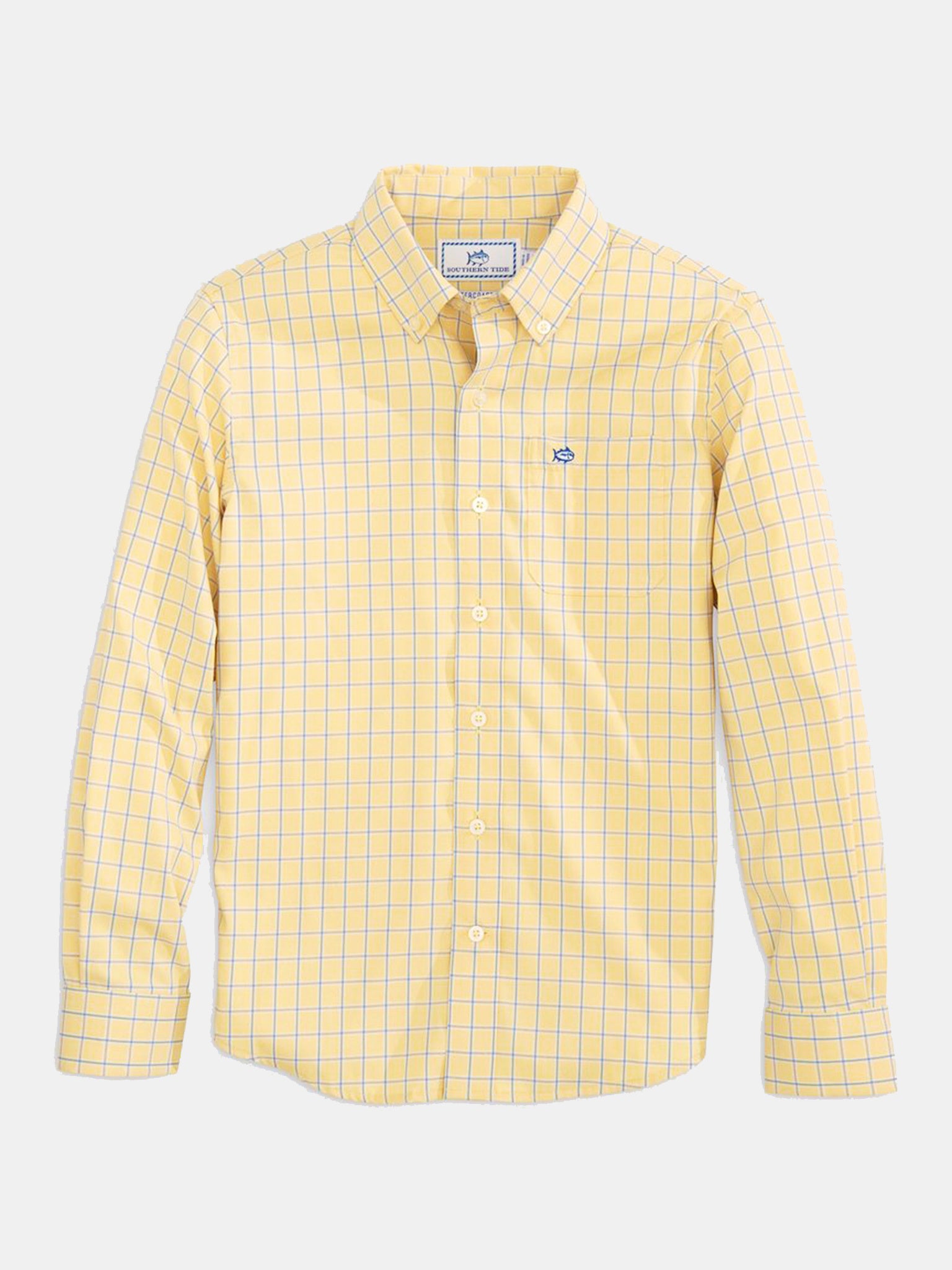 Southern Tide Boys' Mini Check Intercoastal Button-Down Shirt - Saint Bernard