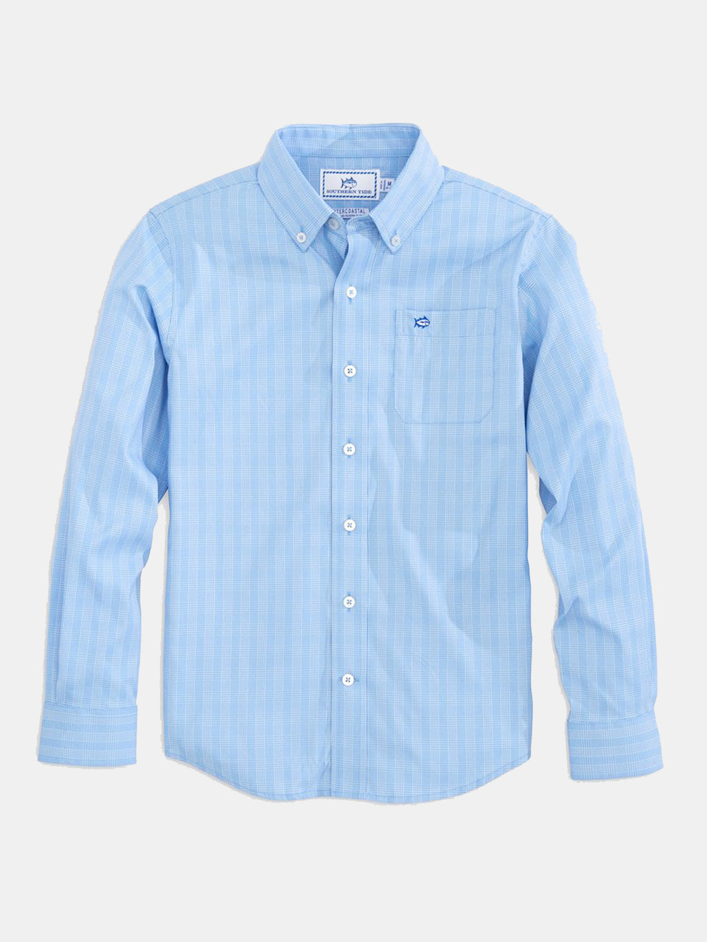 Southern Tide Boys' Prince Of Wales Intercoastal Button-Down Shirt - Saint Bernard