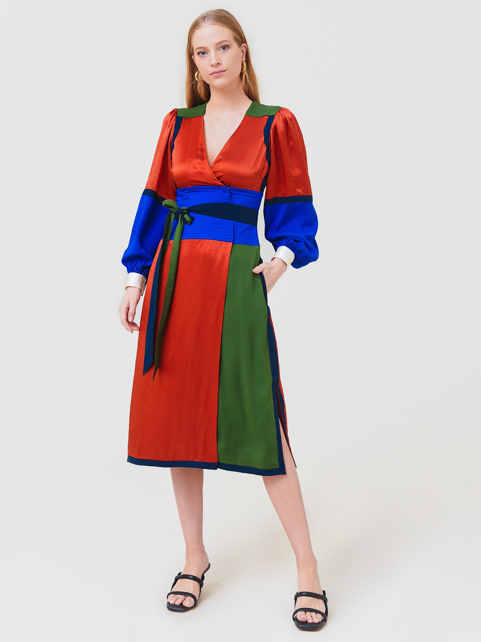 Tory Burch Women's Color-Block Wrap Dress Tory Burch Women's Color-Block Wrap Dress
