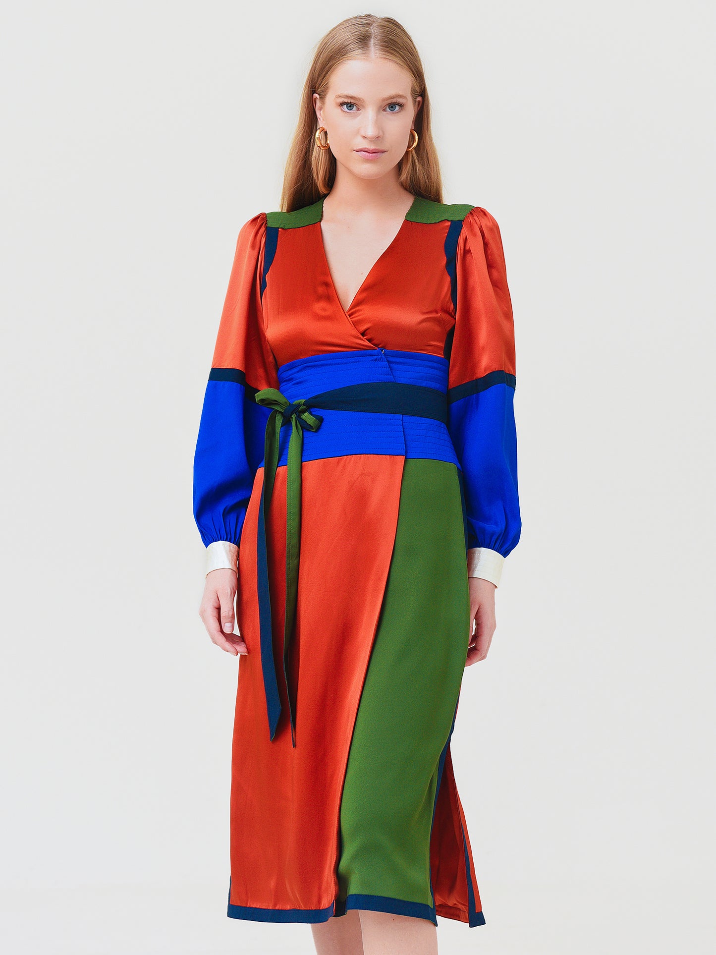 Tory Burch Women's Color-Block Wrap Dress